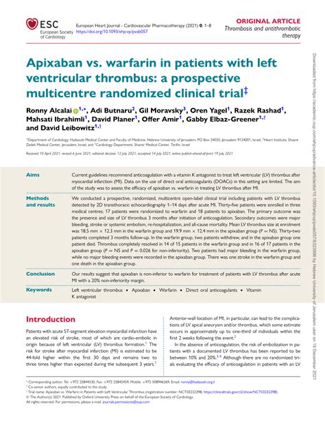 lv thrombus apixaban|apixaban vs warfarin.